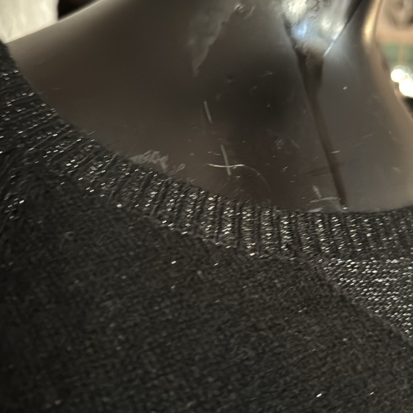 Black lurex sweater with french graffiti - Picture 6 of 8